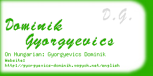 dominik gyorgyevics business card